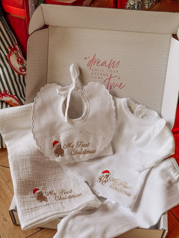Unisex My First Christmas Personalised Gift Set and Teddy Bear