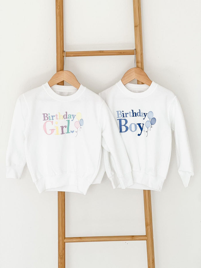 Unisex White Personalised Birthday Sweater