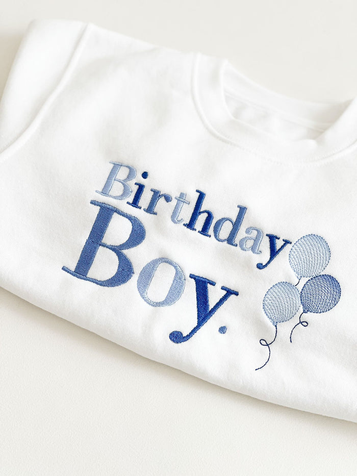 Unisex White Personalised Birthday Sweater