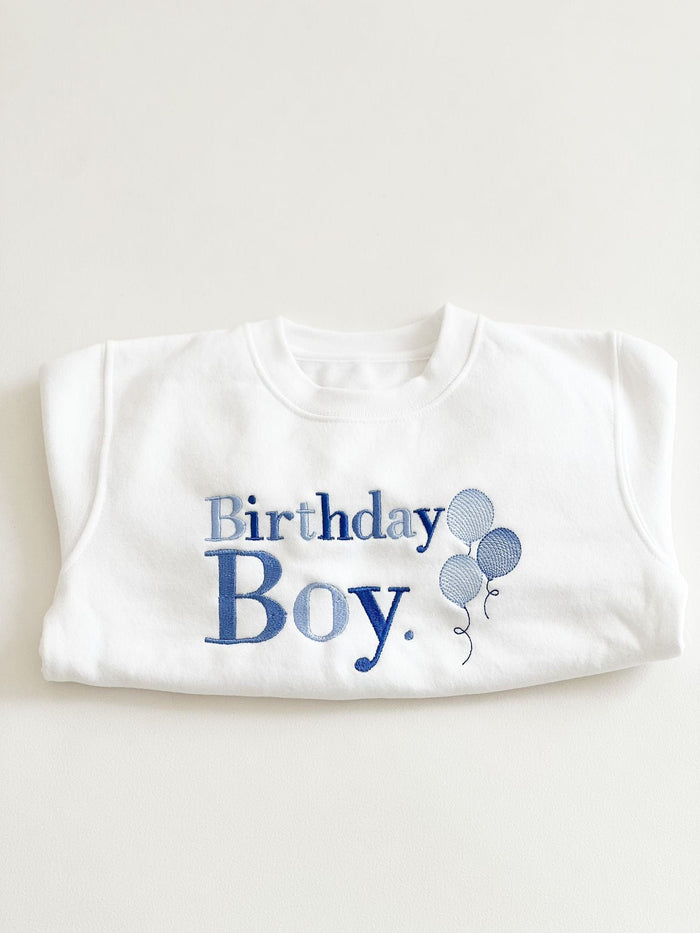 Unisex White Personalised Birthday Sweater