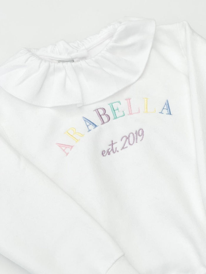 Unisex White Personalised Est Sweater Tracksuit