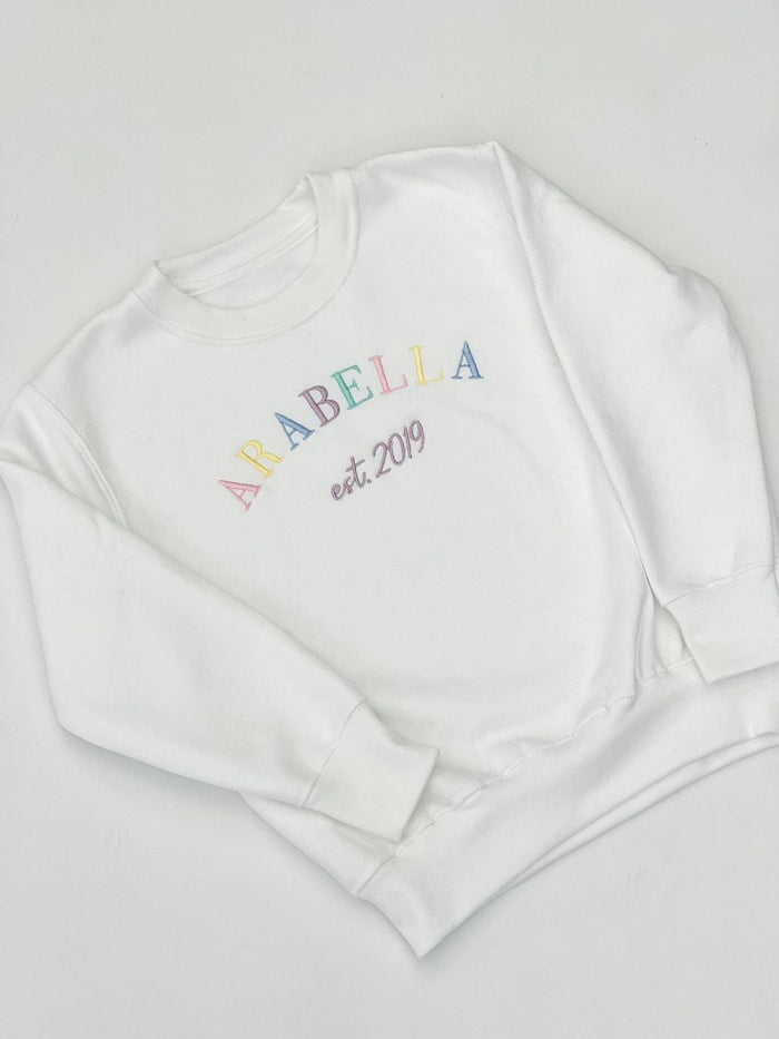 Unisex White Personalised Est Sweater Tracksuit