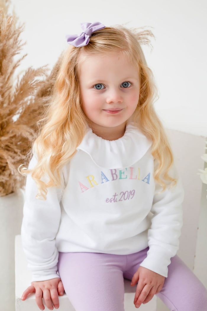 Unisex White Personalised Est Sweater