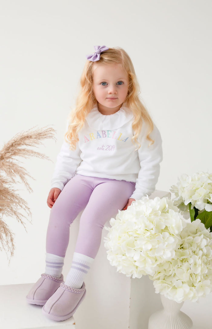 Unisex White Personalised Est Sweater