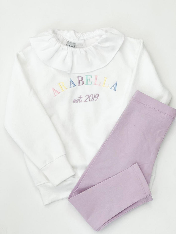 Unisex White Personalised Est Sweater
