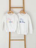 Unisex White Sibling Sweater