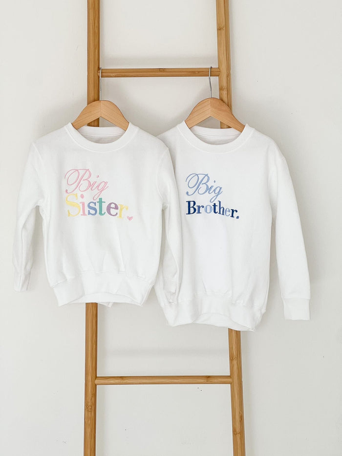 Unisex White Sibling Sweater