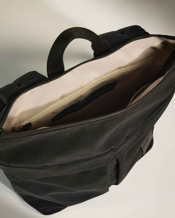 a black bag with a handle
