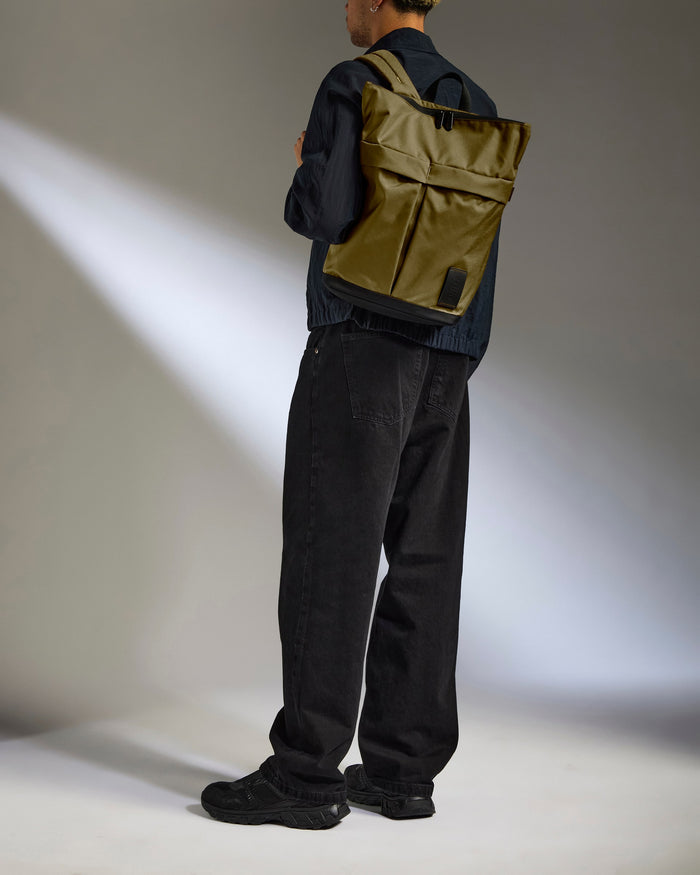 a man with a backpack