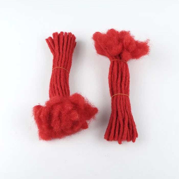 VAST Dreads Extensions 100% Human Hair Red Dreadlocks Full Handmade 0.6cm Thickness 60 Strands