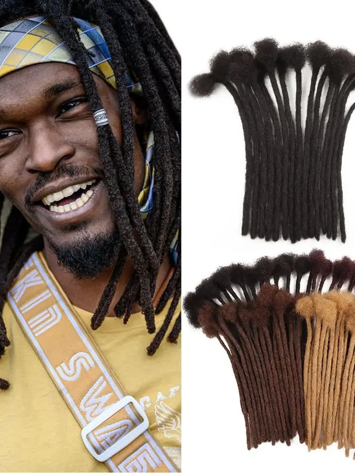 VAST Dreads Extensions 100% Human Hair Red Dreadlocks Full Handmade 0.6cm Thickness 60 Strands