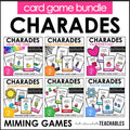 Verb Charades Bundle | Holiday and Seasonal Miming Game Cards for Kids - Hot Chocolate Teachables