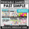 Verb Games Bundle: Past Simple Regular and Irregular Verbs - Hot Chocolate Teachables