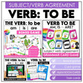 Verb To Be Grammar Games & Activities – Am, Is, Are Subject - Verb Agreement (ESL) - Hot Chocolate Teachables