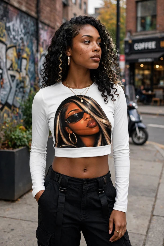 You Are the Vibe™ Long-Sleeve Crop Top