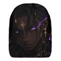 Zayren Minimalist Anime Backpack — dark purple streetwear view 1