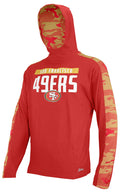 Zubaz NFL Los Angeles Rams Solid Rams Blue Elevated Lw Hoodie W/ Rams Camo Lines Accent